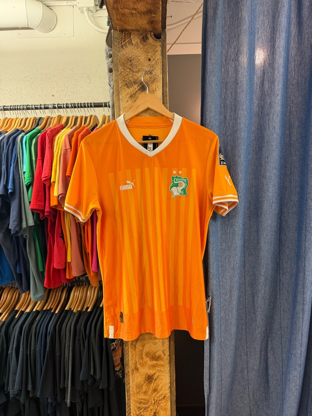 Vintage Puma Orange Trim Côte d'Ivoire Soccer Jersey